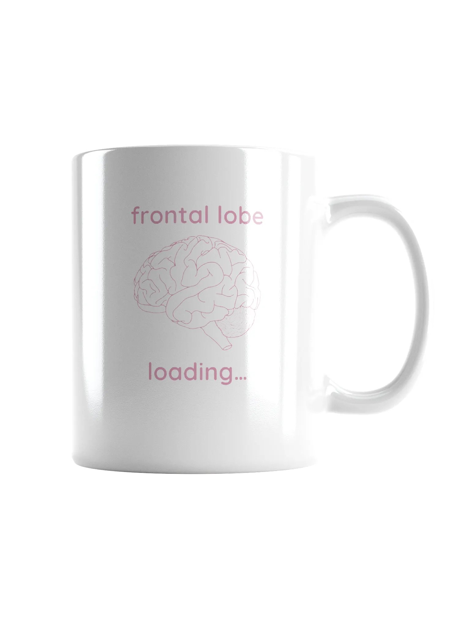 frontal lobe loading... mug (pink) product image (1)