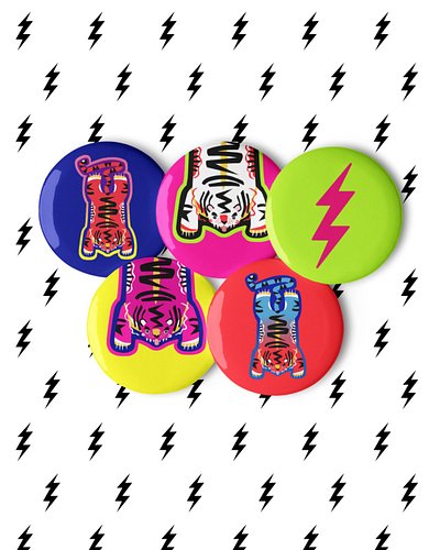 NEW! Buttons! 

This 5-piece button pin set features durable tin plate construction with scratch and UV-resistant mylar coati...