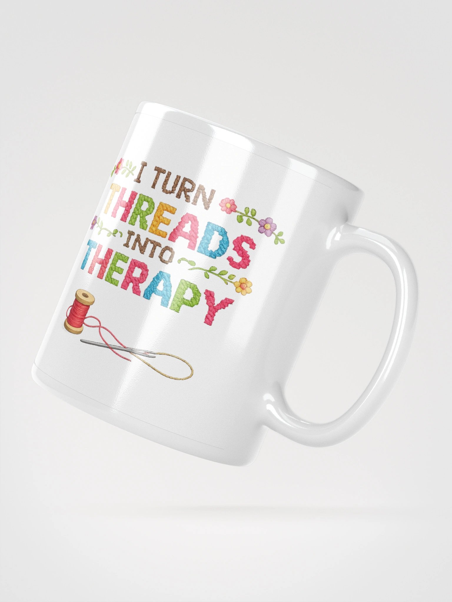 I turn threads into therapy Mug product image (5)