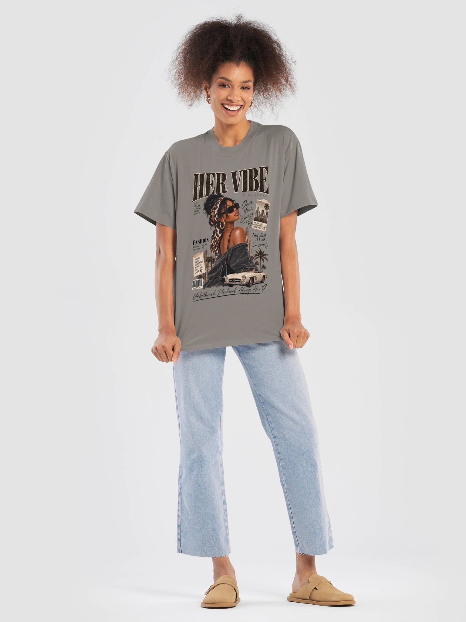 Vintage Oversized T Shirt | Her Vibe Women’s Graphic Tee product image (5)