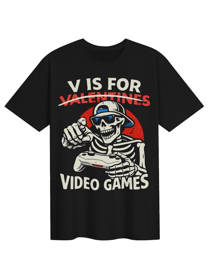 V is for Video Games Shirt Funny Skeleton Gamer