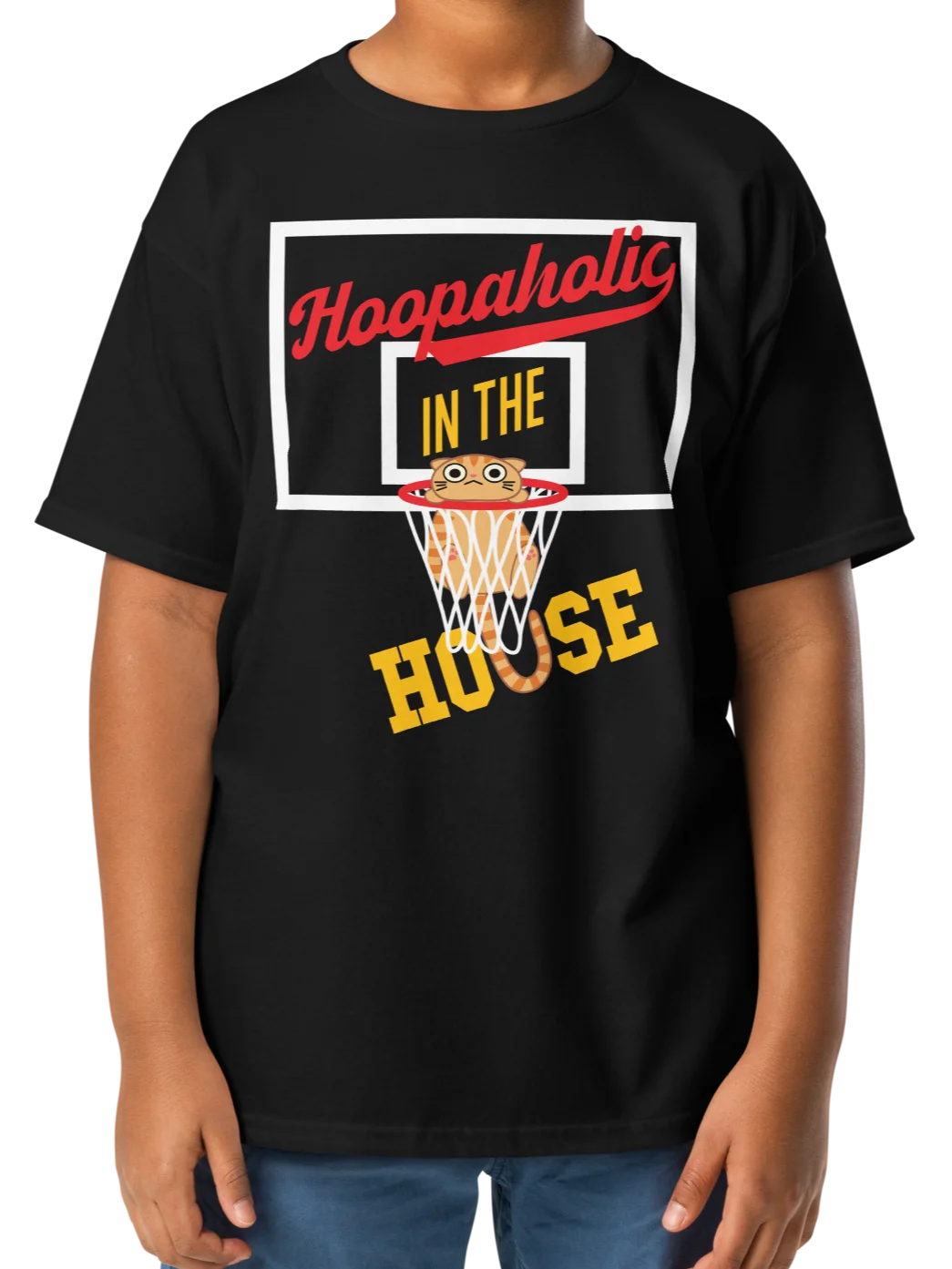 Basketball Cat (Hoopaholic IN THE HOUSE) - Youth Heavyweight T-shirt product image (5)