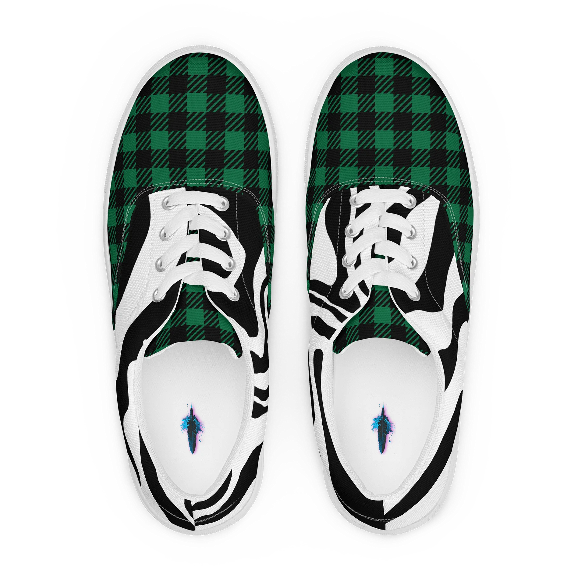 Mixed Print Plaid & Stripe Sneakers product image (1)