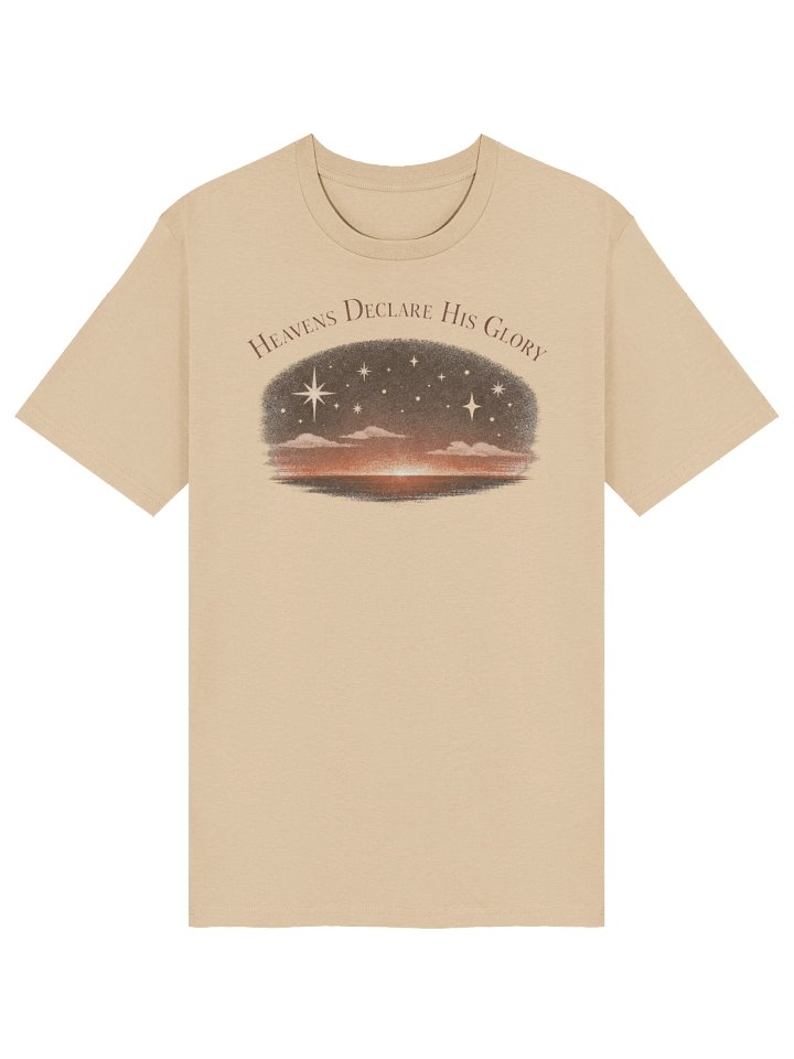 Heavens Declare His Glory T-Shirt – Psalm 19:1 Christian Graphic Tee product image (2)