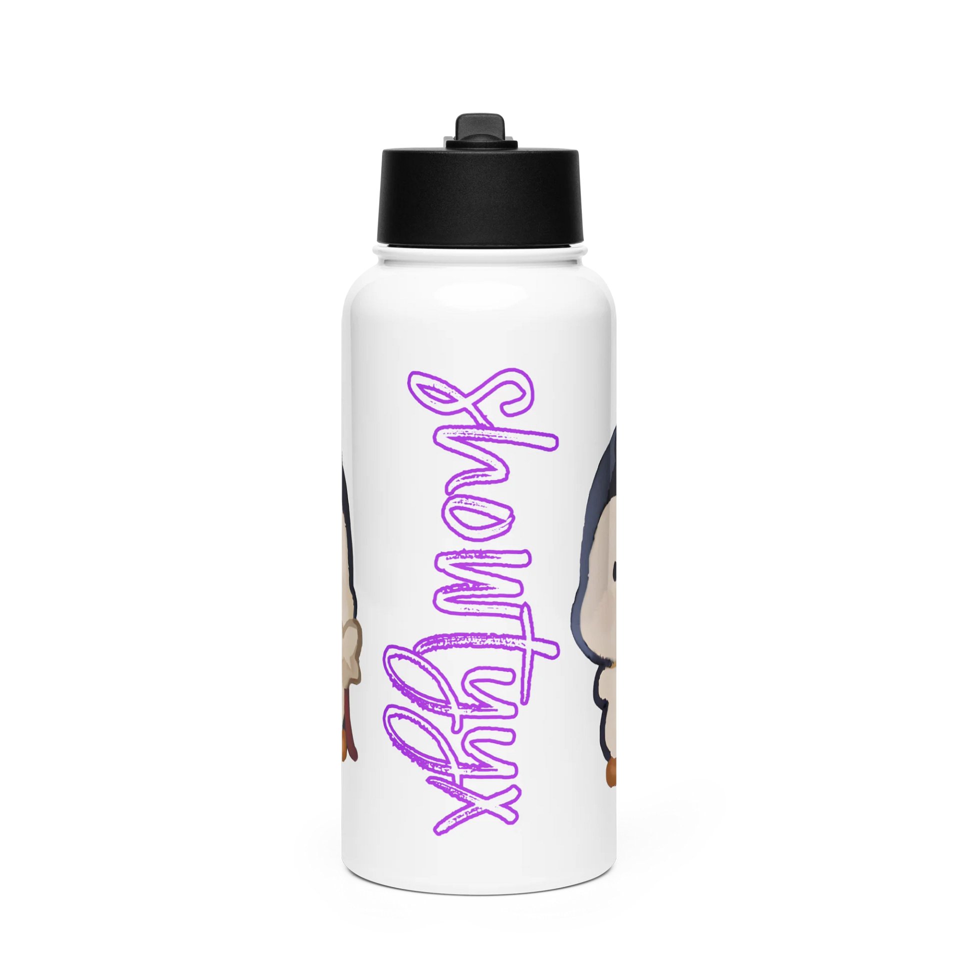 Purple Stainless Steel Water Bottle with a Straw Lid product image (1)
