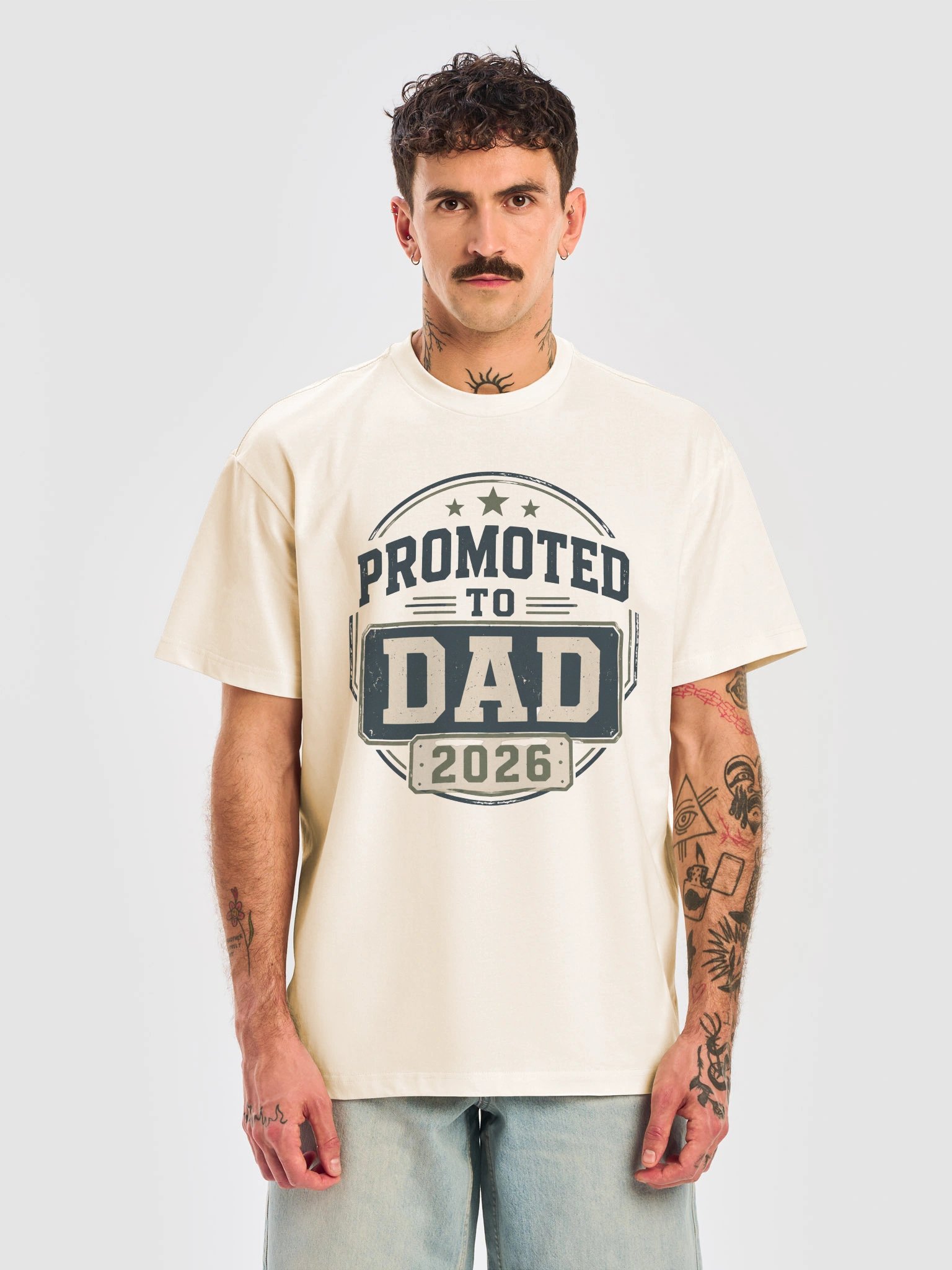 First Father's Day 2026 Gift | Promoted to Dad Vintage T-Shirt product image (1)