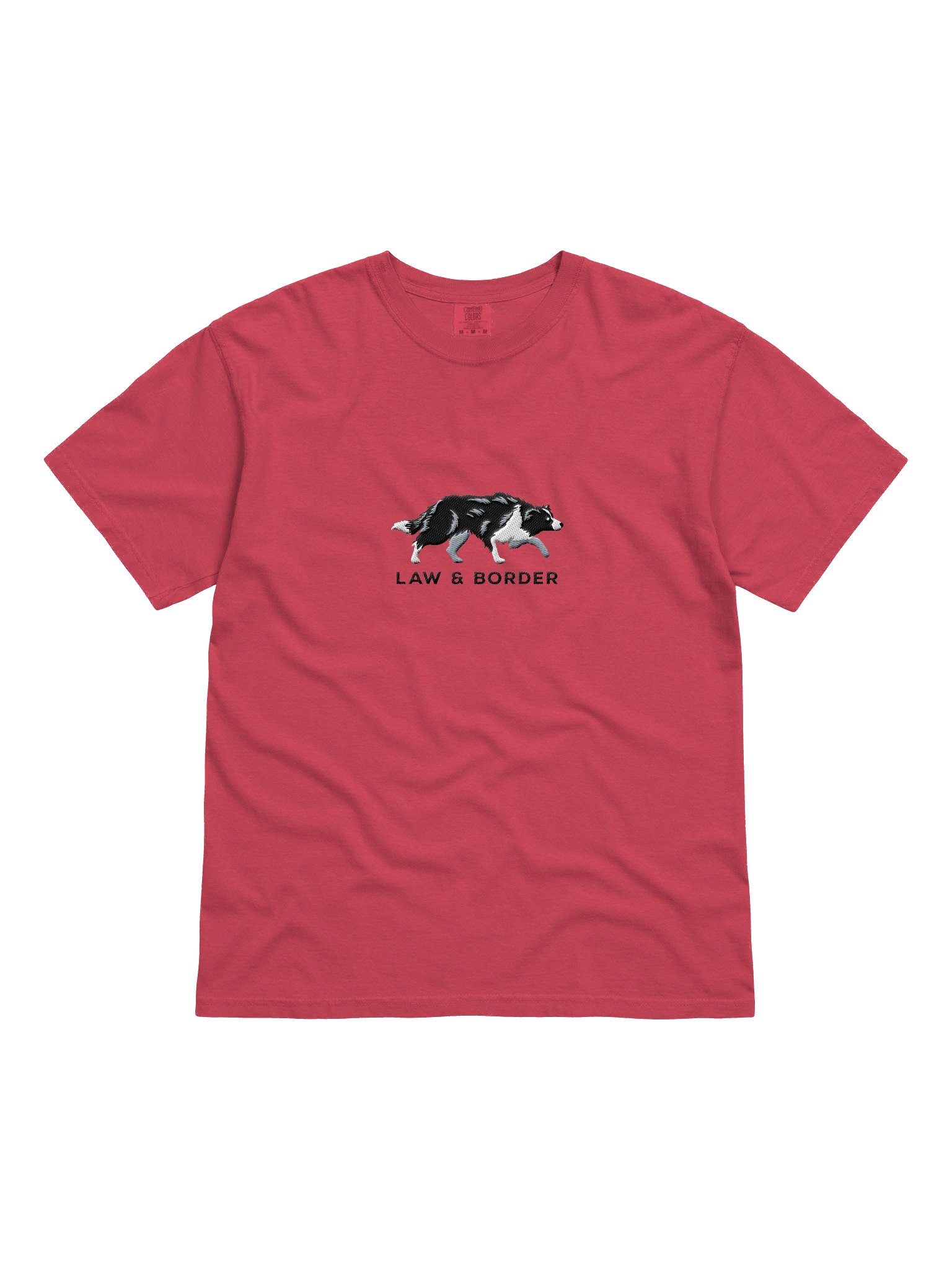 Law and Border T-Shirt(Embroidered) of a Border Collie(Black & White) product image (4)