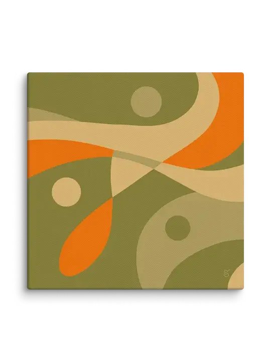 Flowing Geometric Canvas Art - Abstract Composition No. 4 product image (72)
