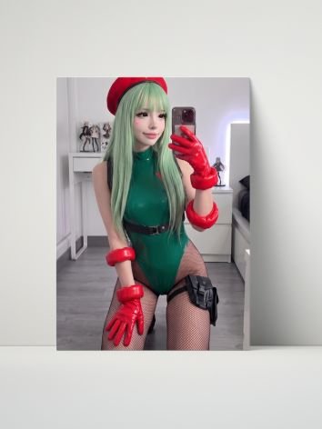 Cosplay Corner – Waifufaee as Cammy from Street Fighter Glossy 8x10 Metal Print product image (1)