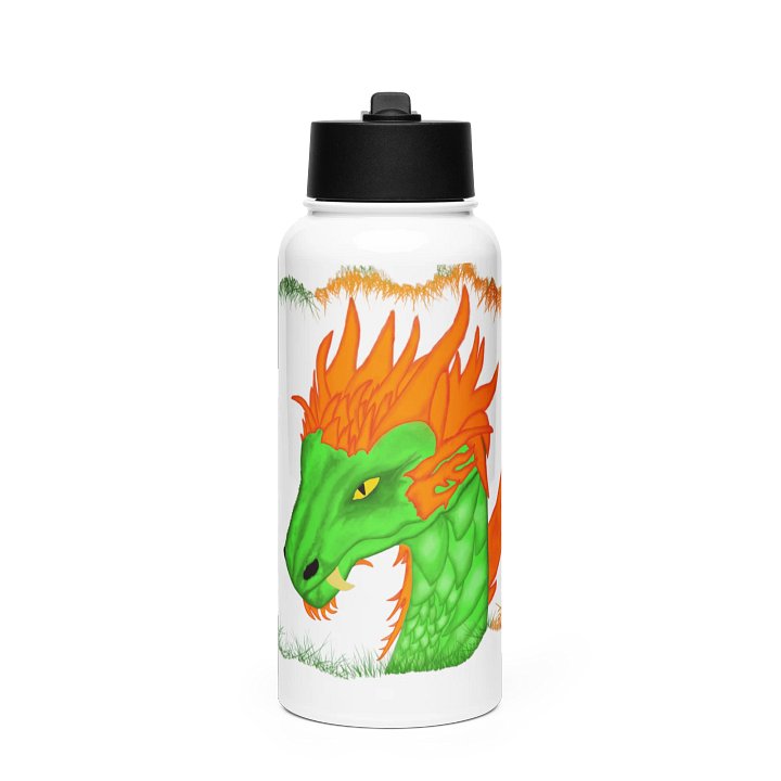 Flame Dragon Stainless Steel Water Bottle product image (1)