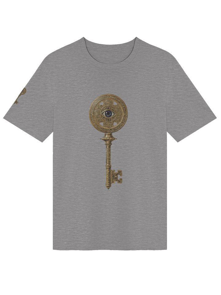 The Gatekeeper’s Key – Heather Grey Sigil Edition (Front + Right Shoulder Print) product image (1)
