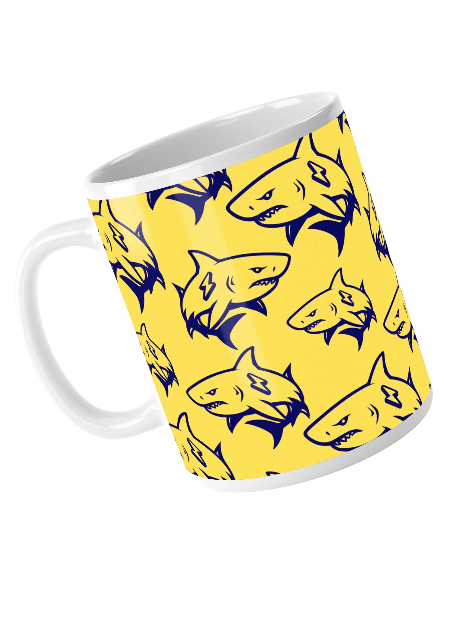 Giant Shark Pattern Mug Yellow product image (5)