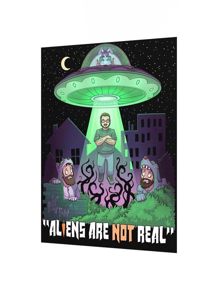 Aliens Are NOT Real Matte Poster Print product image (2)