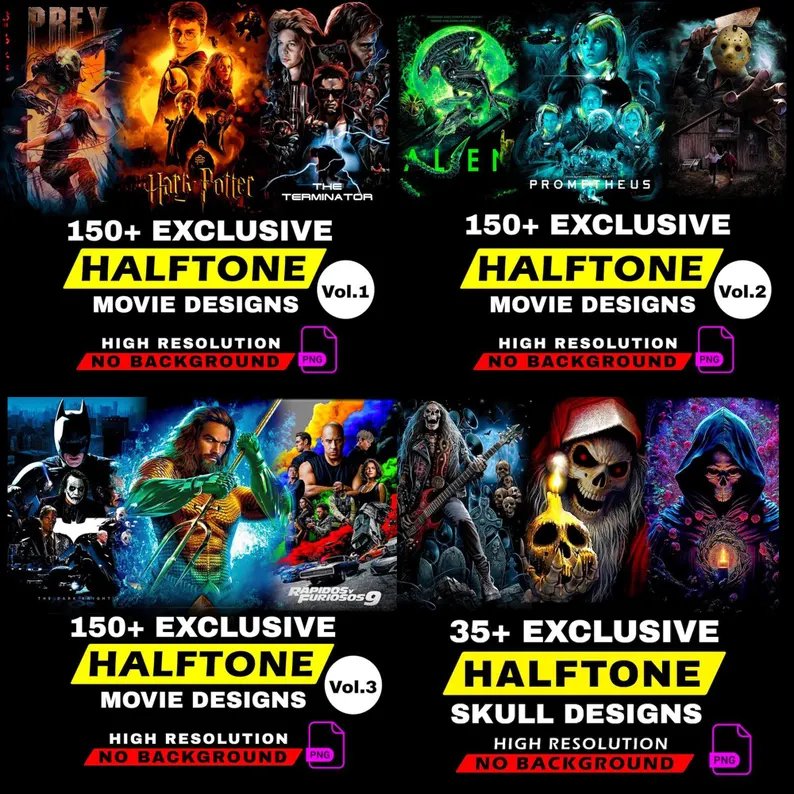 4000+ Halftone Designs for Black Apparel product image (5)