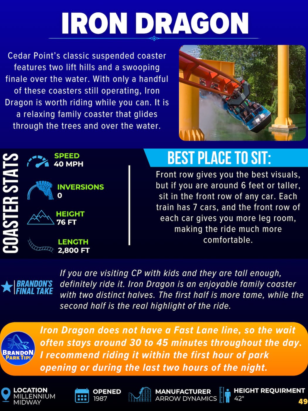 Cedar Point Ultimate Guide 2026 | 84-Page Printable Digital PDF + Printer-Friendly Edition, Instant Download product image (5)