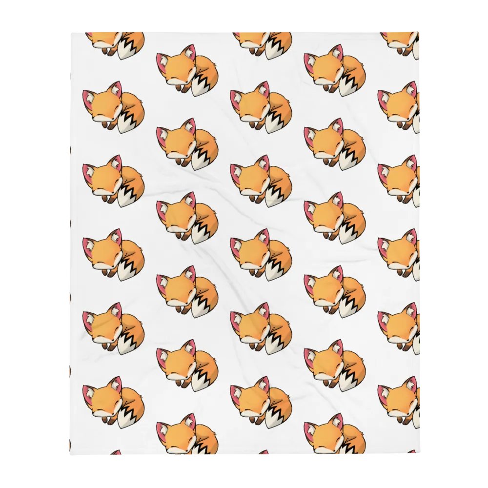 Sleepy Fox Throw Blanket product image (1)