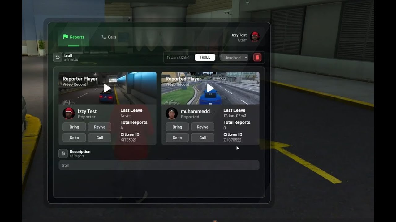Fivem Report Script [ QB ] product image (1)