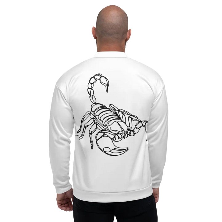 Scorpion Line Art Design All-Over Print Bomber Jacket product image (2)