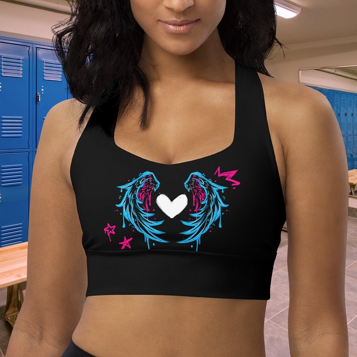 RISE Collection: Subtle Transgender Pride Phoenix Mild Compression Sports Bra product image (1)