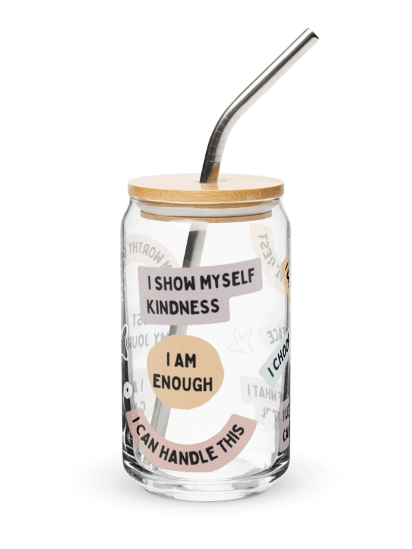 Mindful Affirmations Can-Shaped Glass – 16oz product image (8)