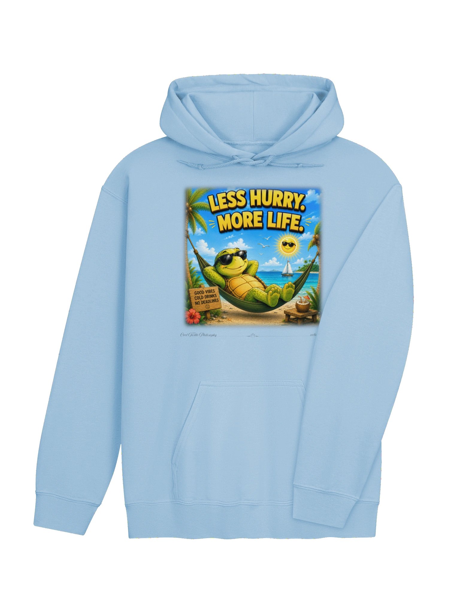 LESS HURRY. MORE LIFE. — Gildan 18500 Classic Hoodie product image (3)