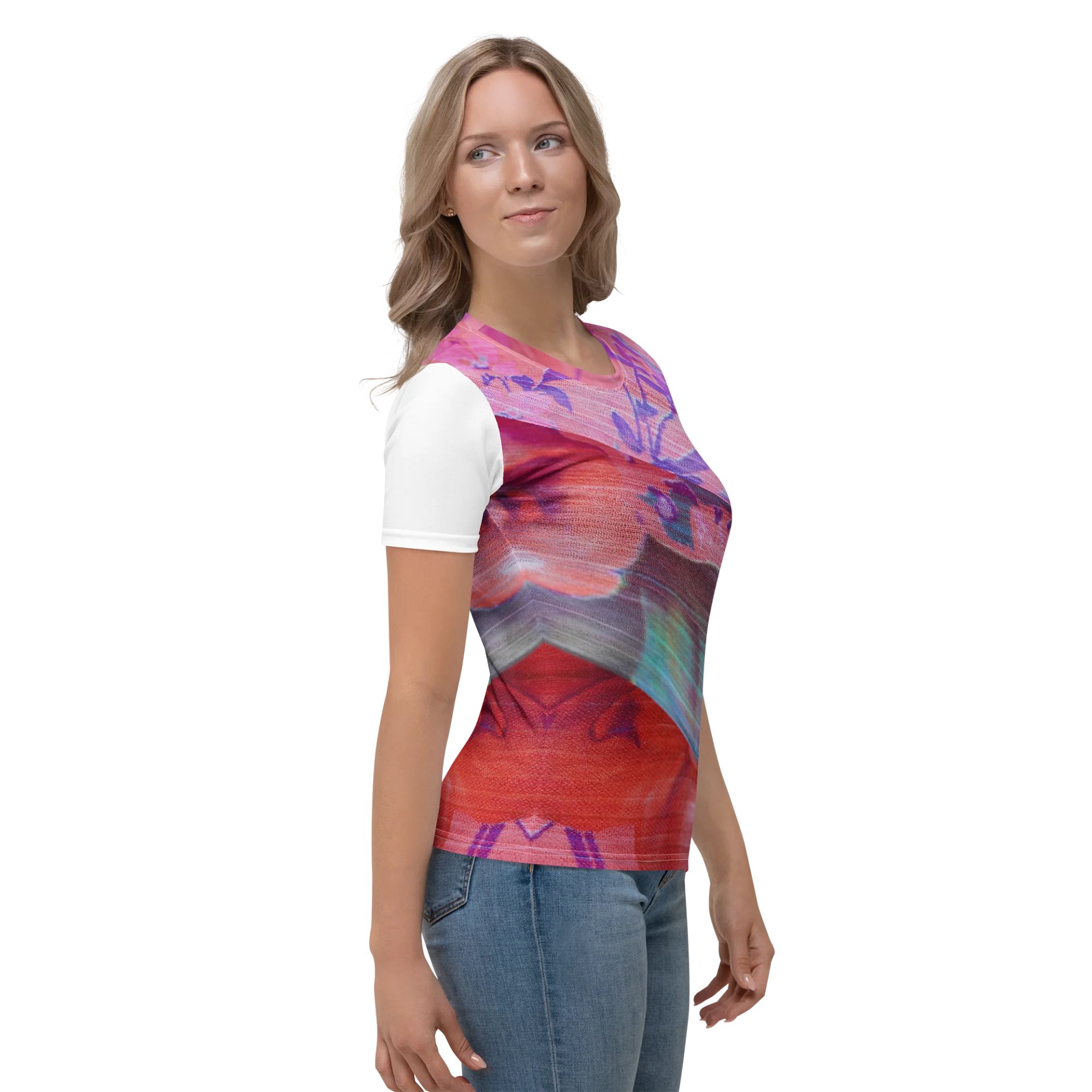 Paradise Breeze White Women's Print T-Shirt product image (4)
