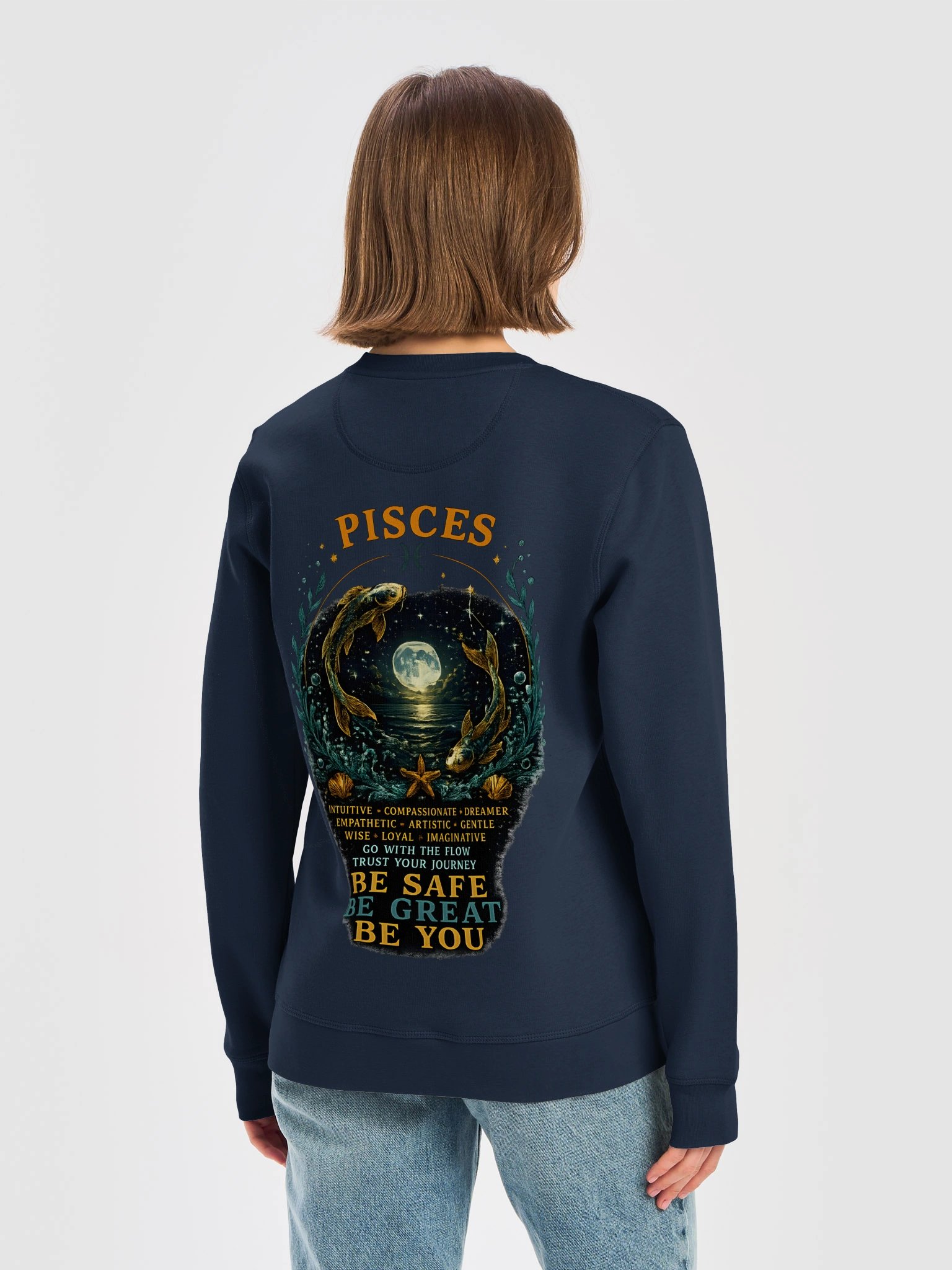 Pisces “Dream Fearlessly” Premium Zodiac Crewneck product image (4)