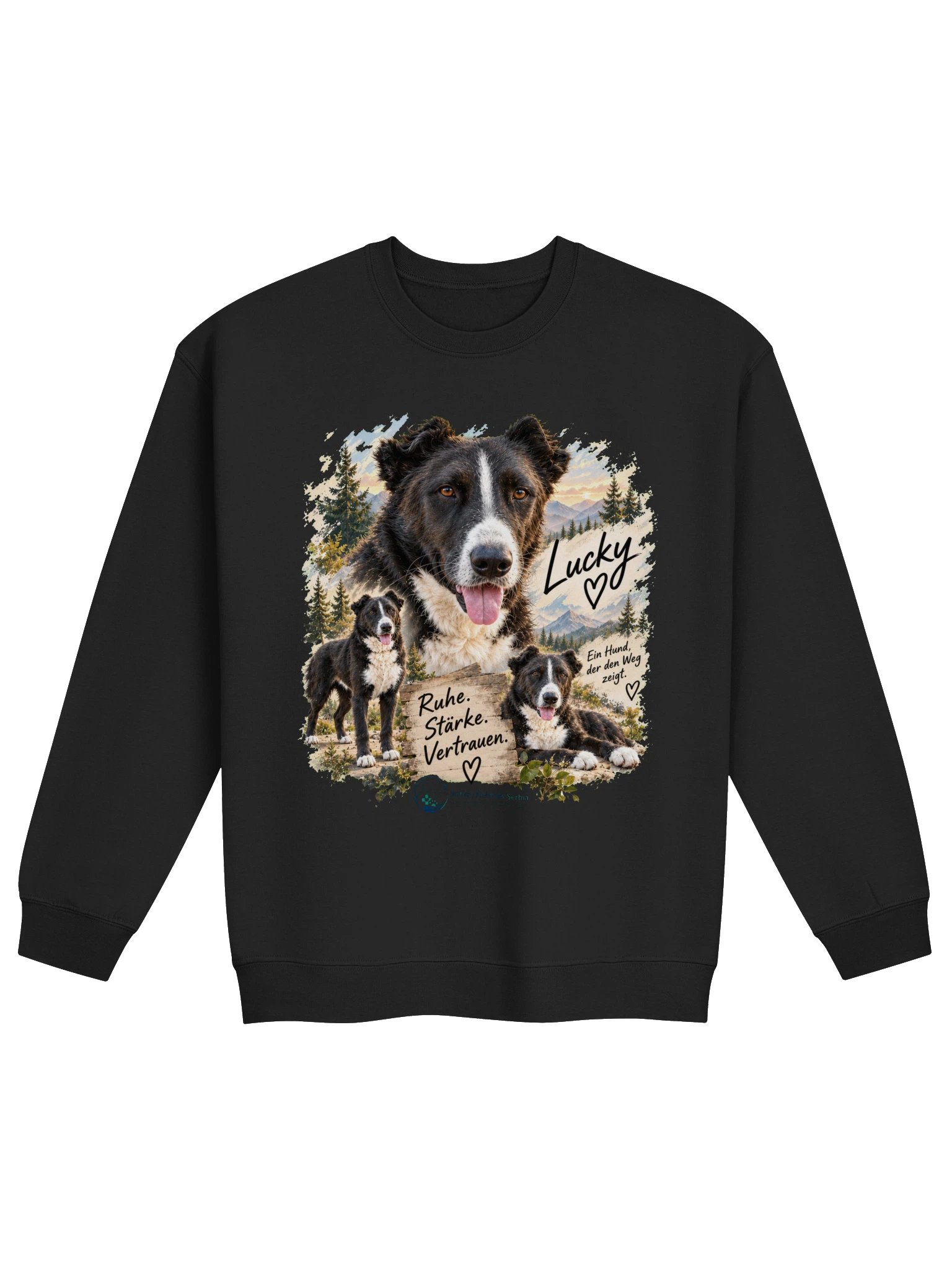 Lucky – Ruhe. Stärke. Vertrauen. | Berglandschaft-Crewneck product image (1)