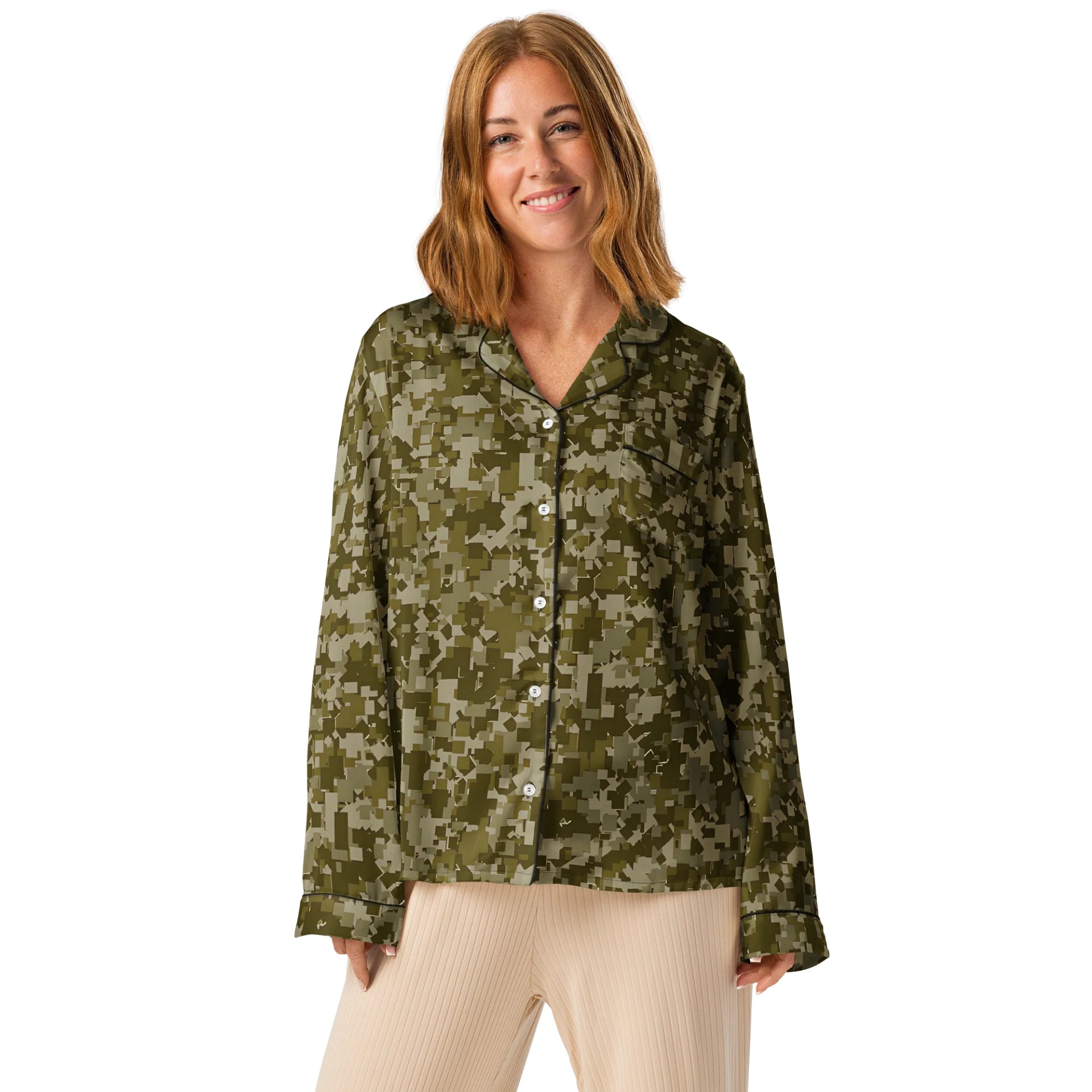 Pixelated Camo Dream Women's Pajama Top product image (1)