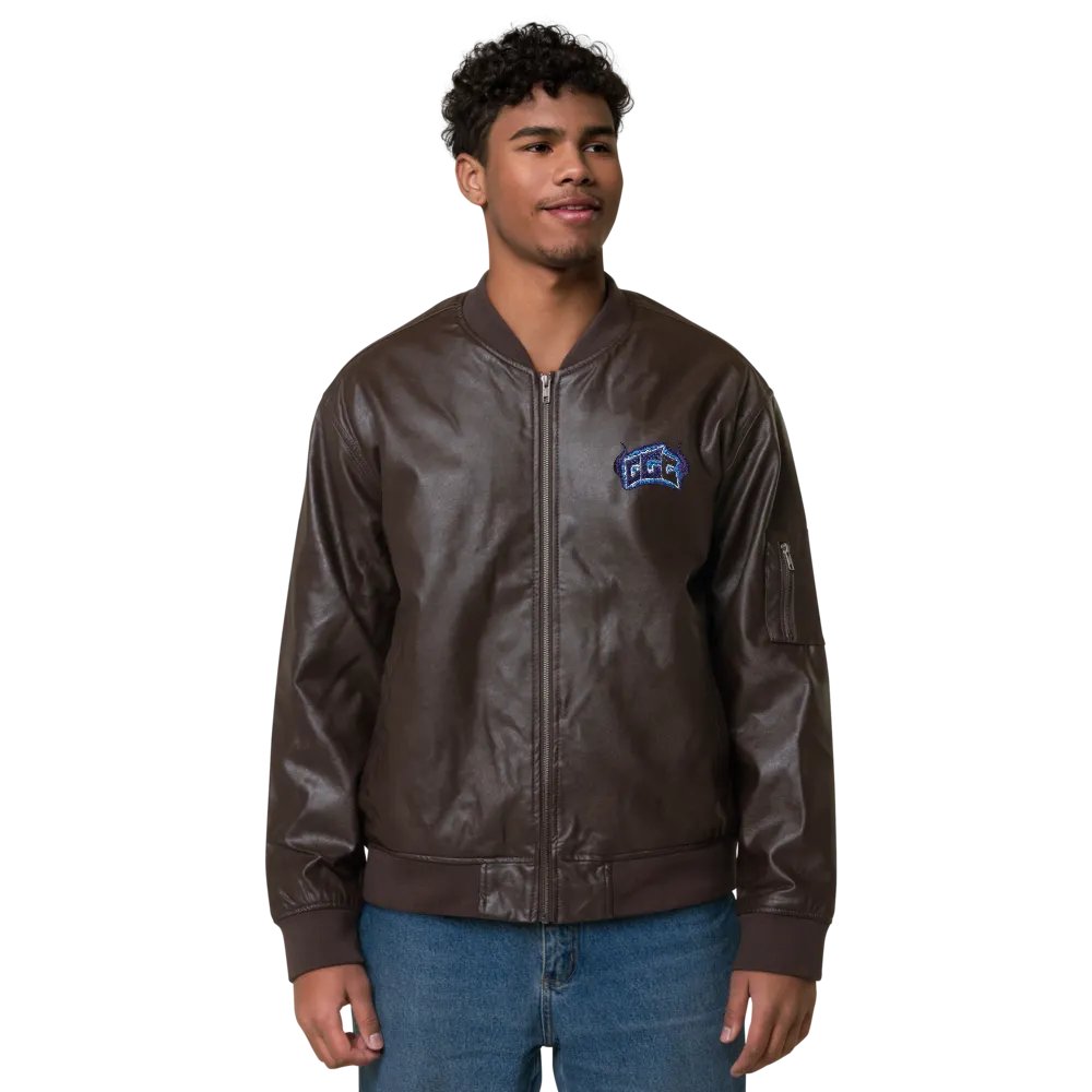 GGG Fire Logo Leather Jacket product image (2)
