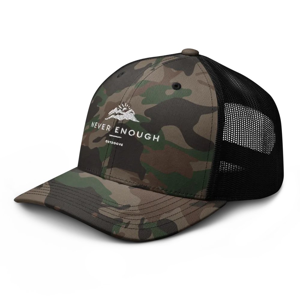 Never Enough Logo Trucker Camo Hat product image (4)