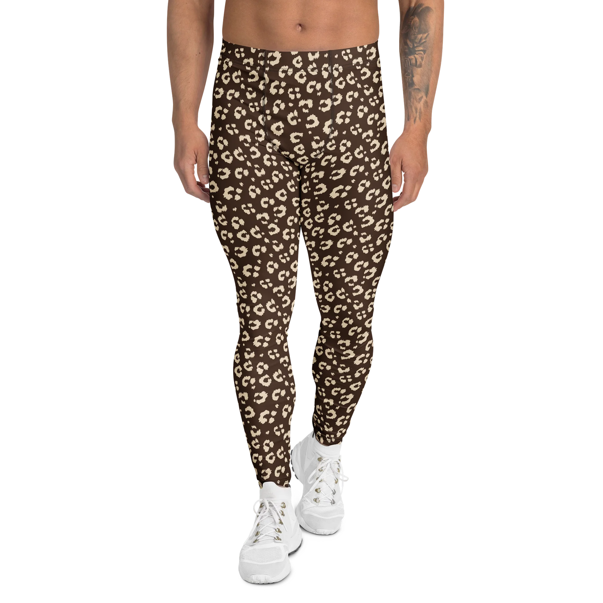 Trendy Leopard Print Athletic Men's Leggings product image (1)