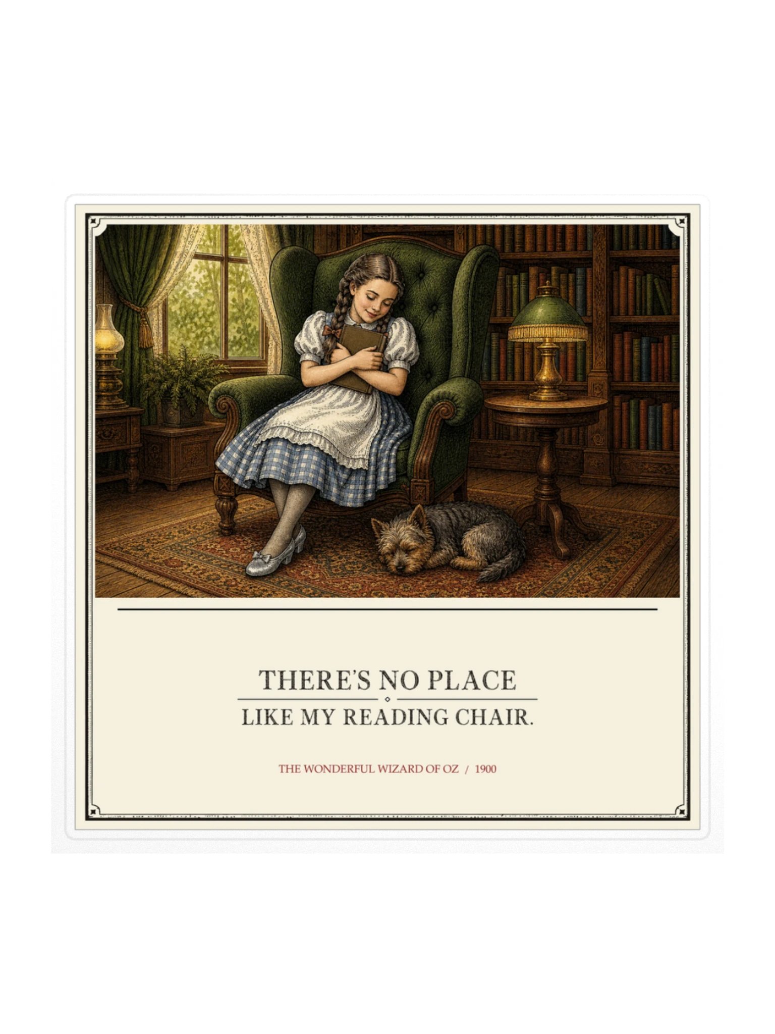 There S No Place Like Reading Chair -- The Wonderful Wizard of Oz Sticker product image (1)