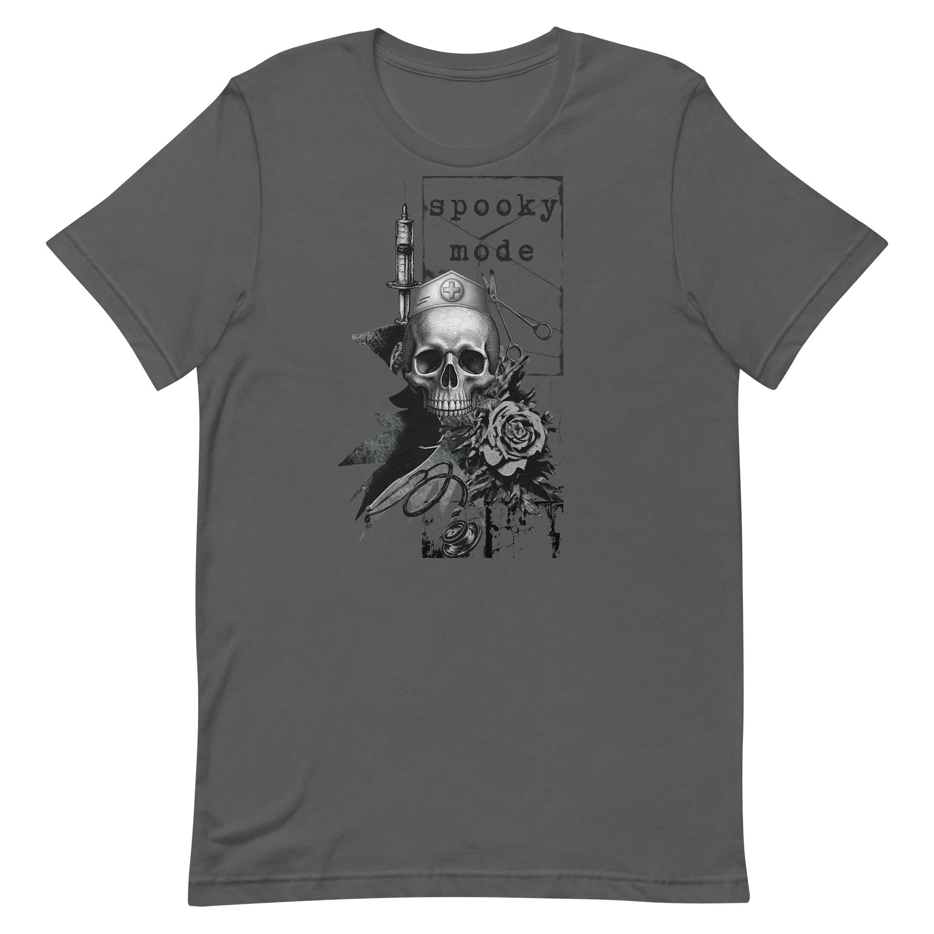 Spooky Mode Nurse Skull Tee product image (7)