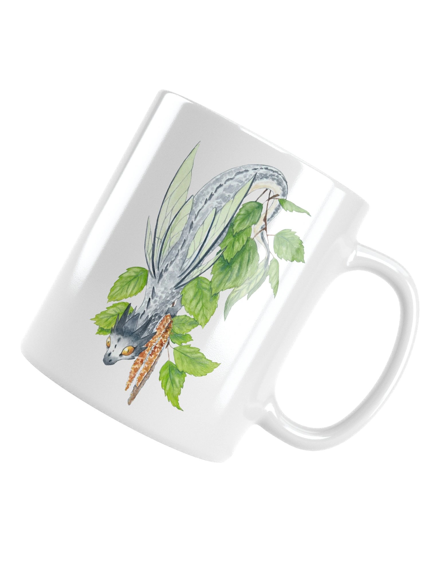 Birch Tree Dragon White Mug product image (5)
