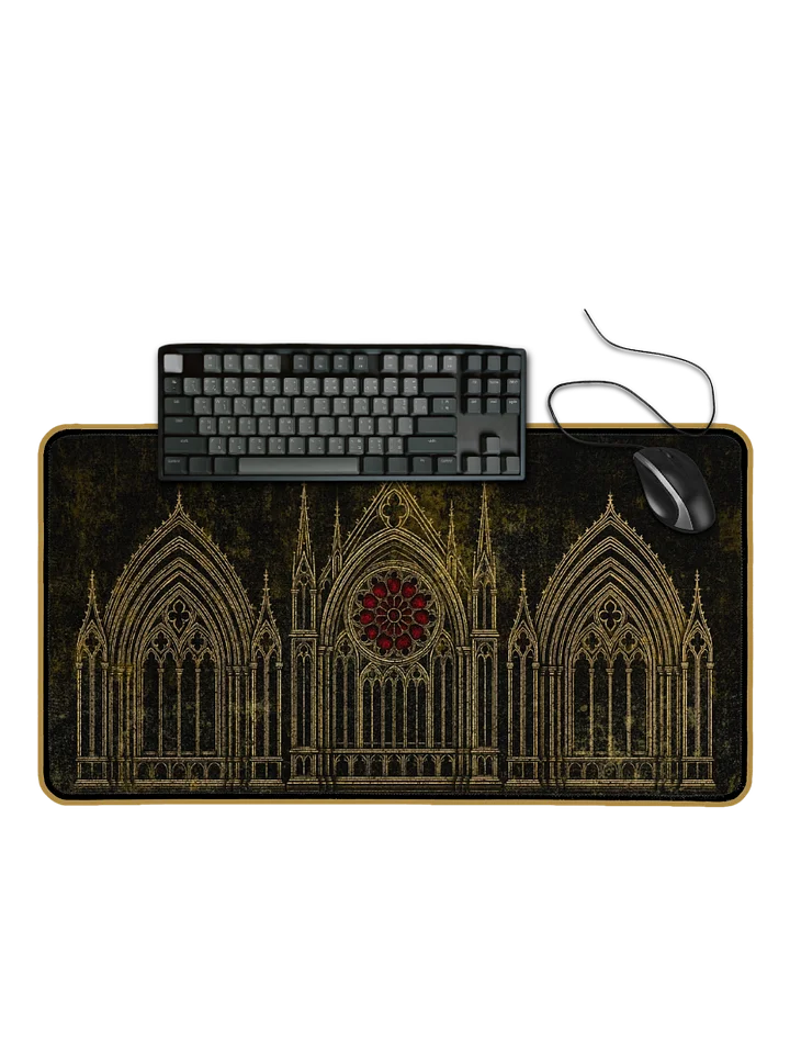 Gothic Architectural Desk Mat 15.5” x 31.5” product image (1)