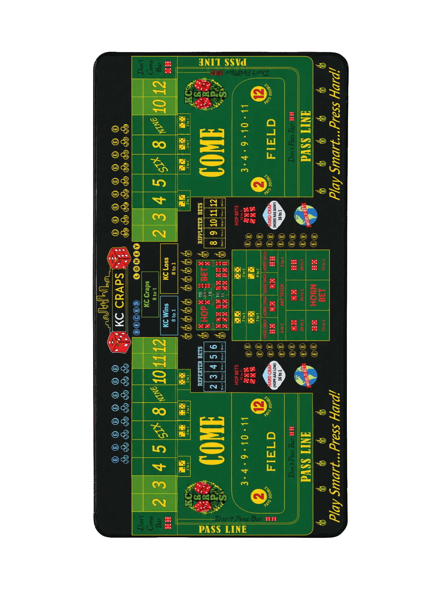 KC Craps Full Table Layout Desk Mat product image (2)