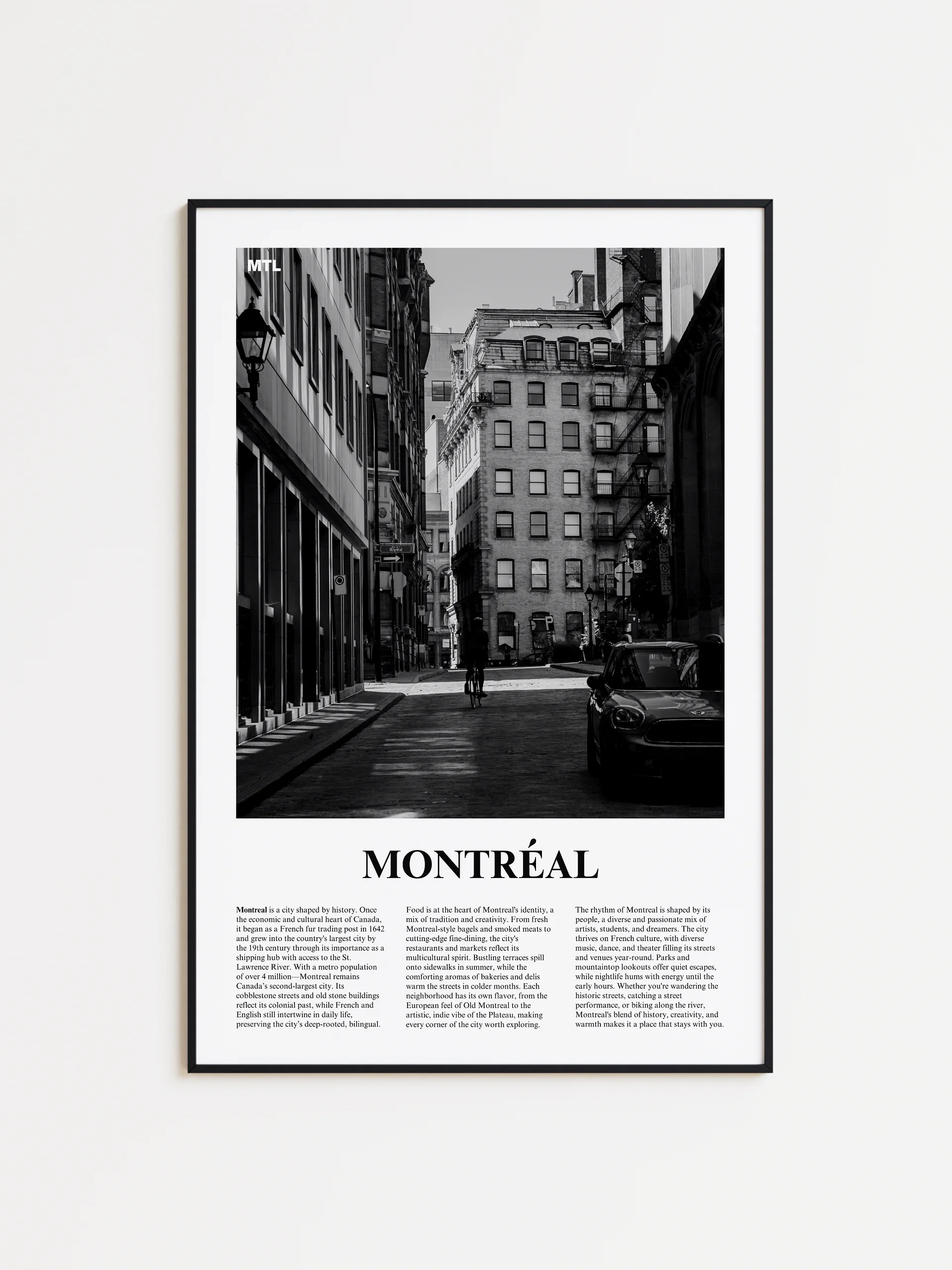 Montreal 04 Newspaper Poster | Framed product image (1)