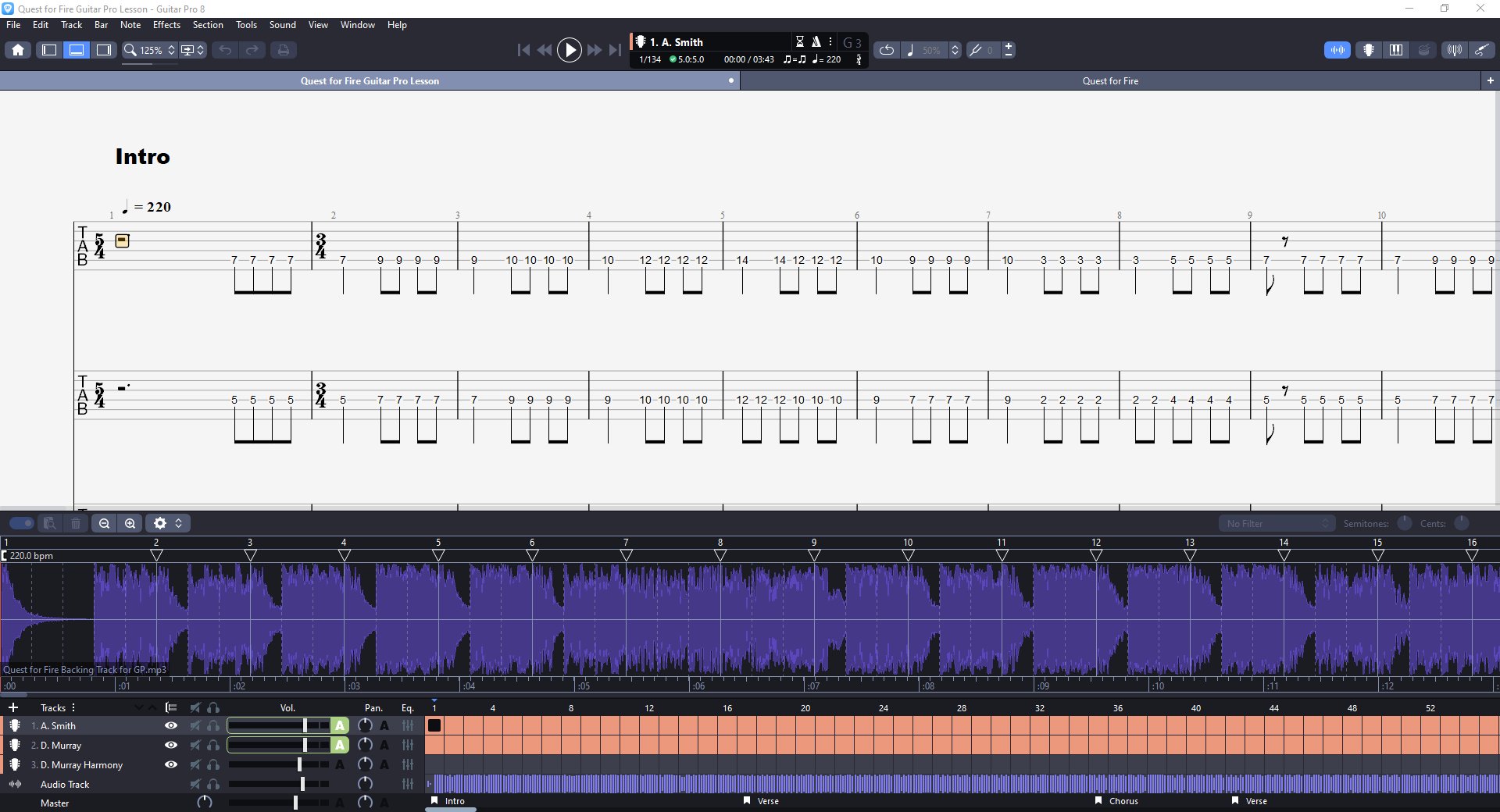 Quest for Fire PDF TAB + Backing Track MP3 product image (3)