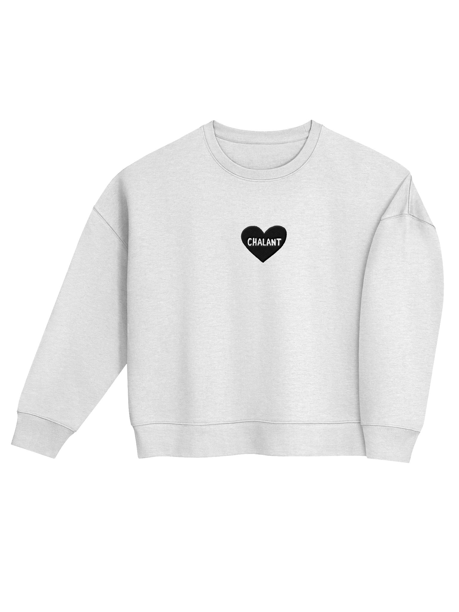 < CHALANT 3 black embroidered women's boxy crewneck product image (5)