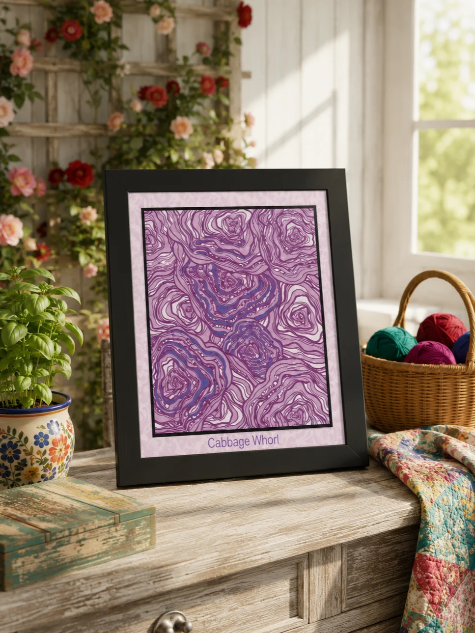 Cabbage Whorl – Framed Art Poster product image (1)