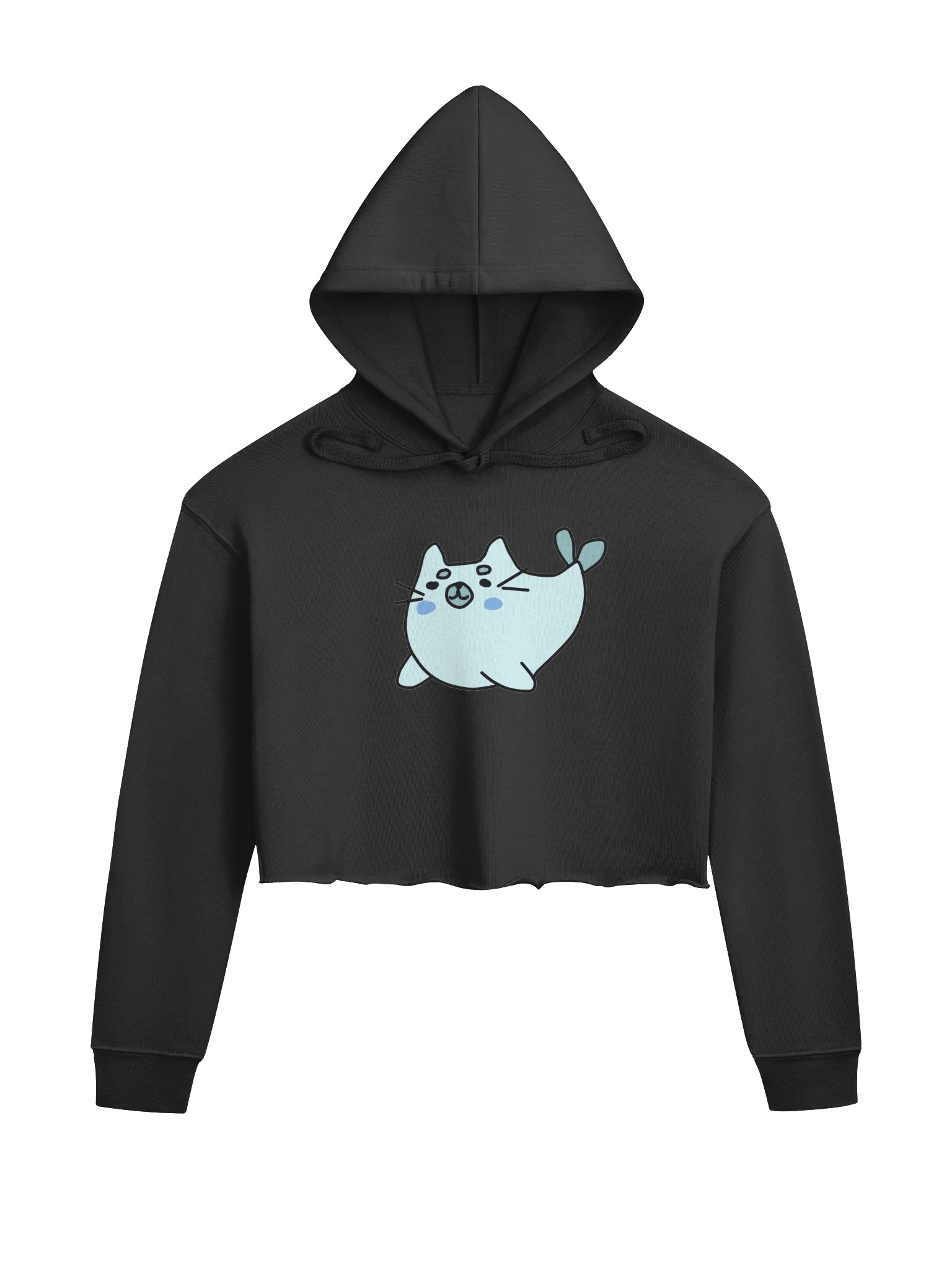Fleece Crop Hoodie Seal product image (2)