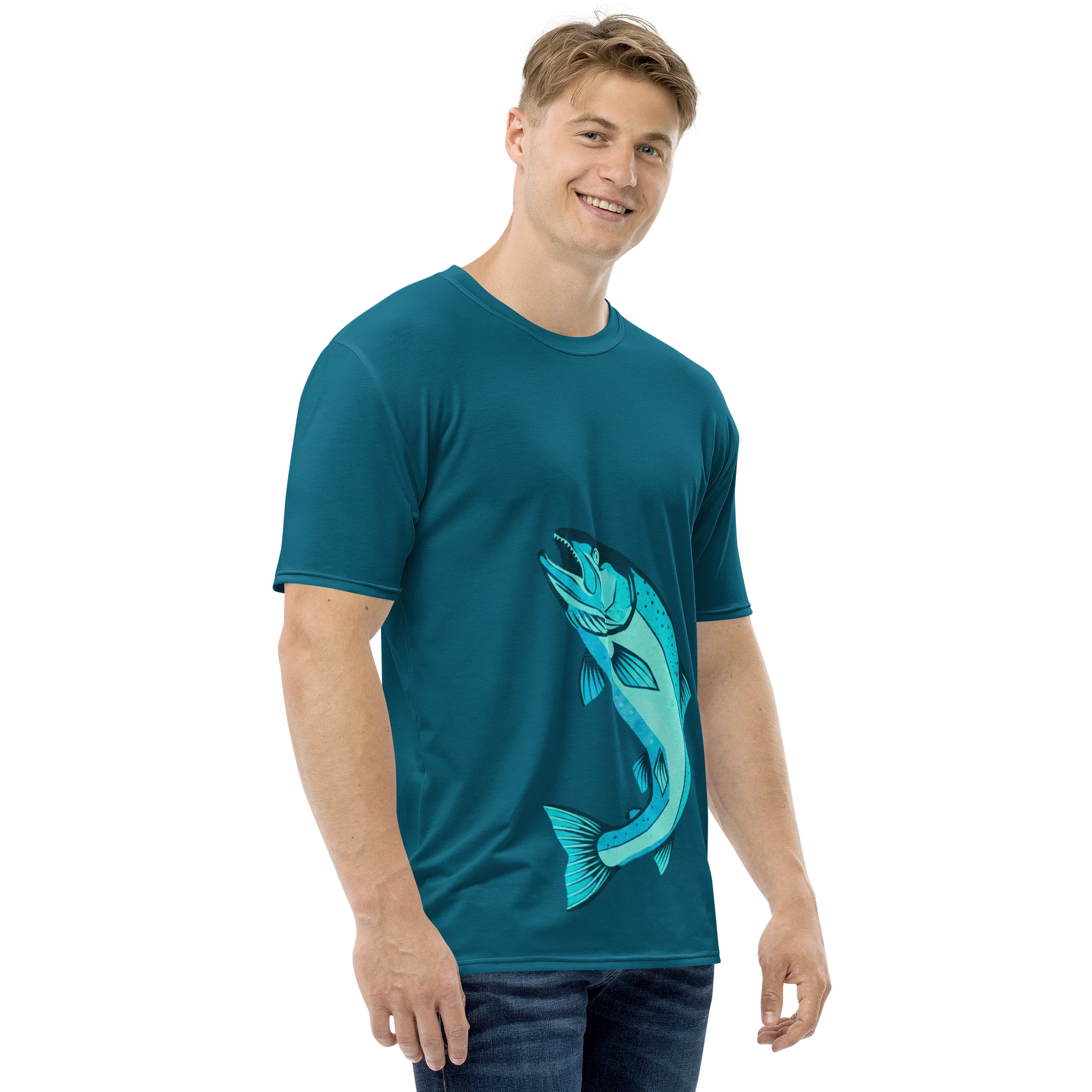 Leaping Blue Fish Splash Tee product image (4)