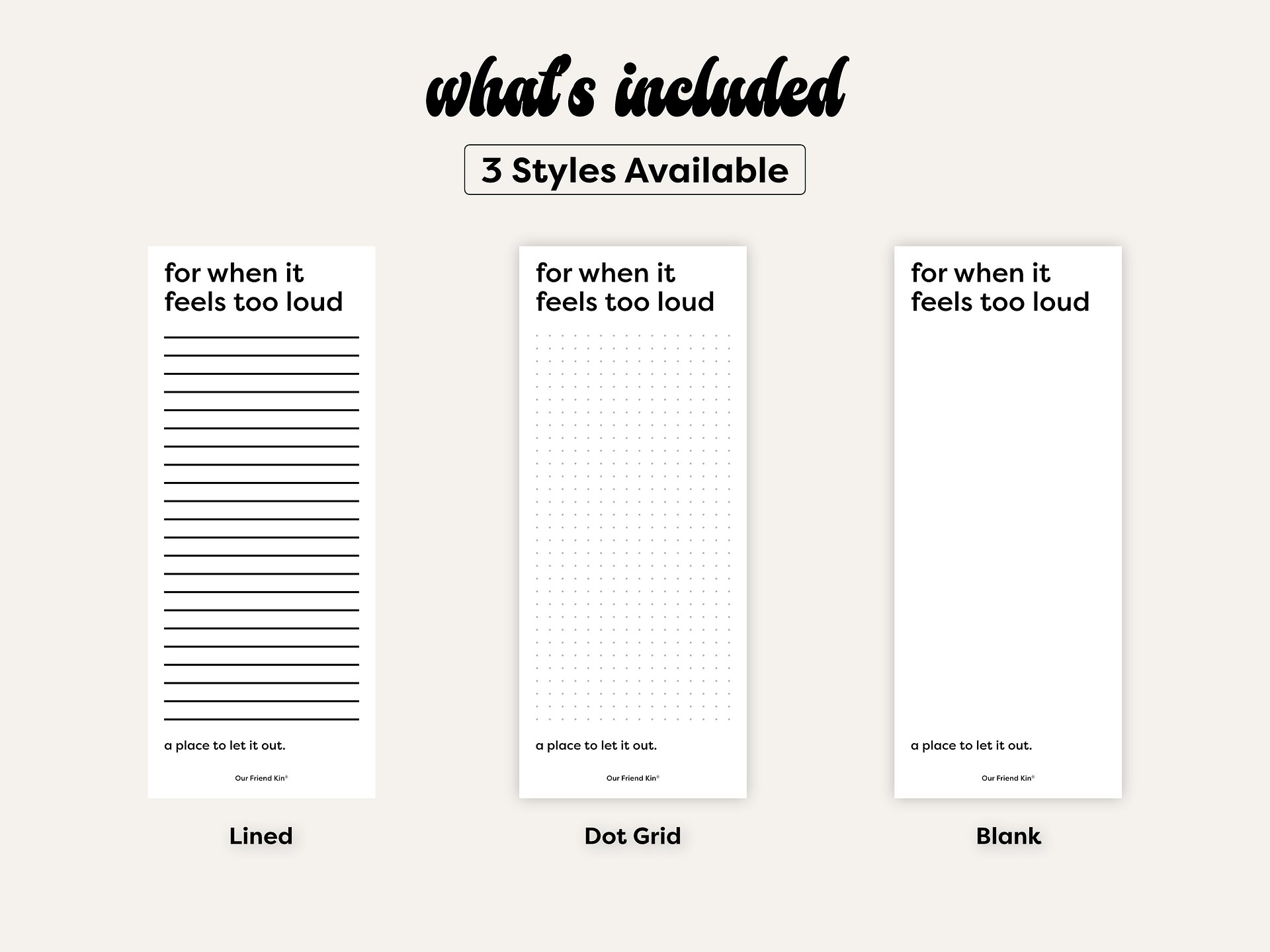 For When It's Too Loud | Brain Dump Notepad Printable | Digital Download product image (2)