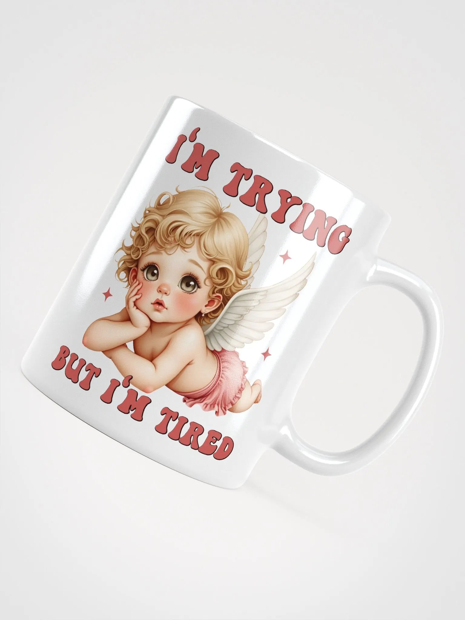 Cherub Confessions White Glossy Mug product image (4)