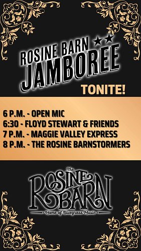 More great live bluegrass music tonite at The Rosine Barn with Maggie Valley Express and The Rosine Barnstormers! Don't forge...