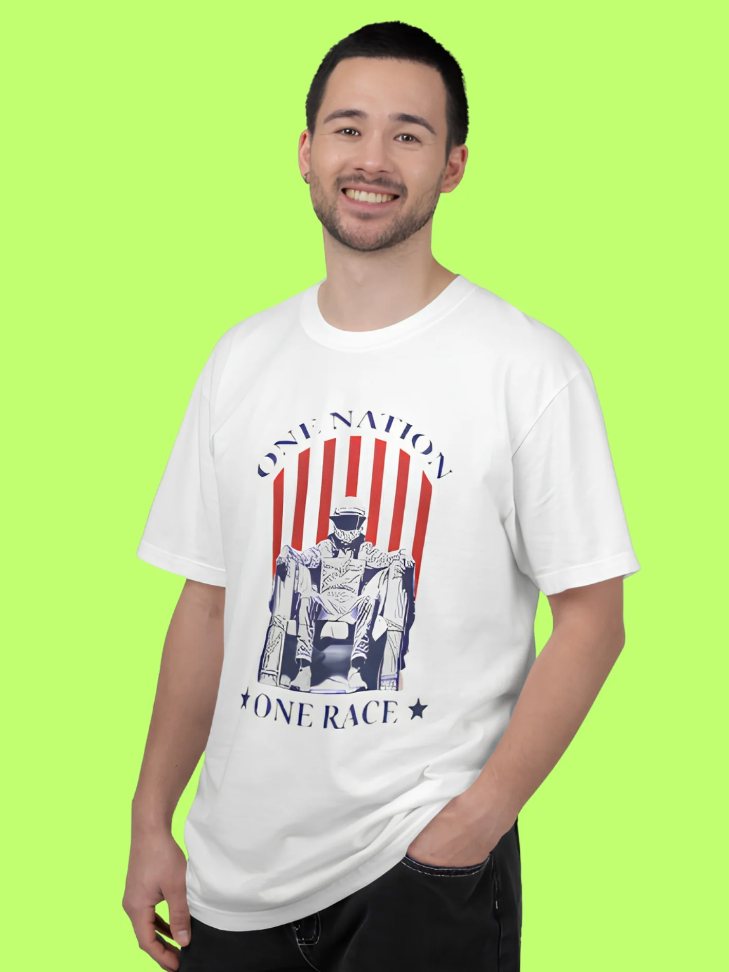 One Nation One Race Oversized Shirt product image (31)