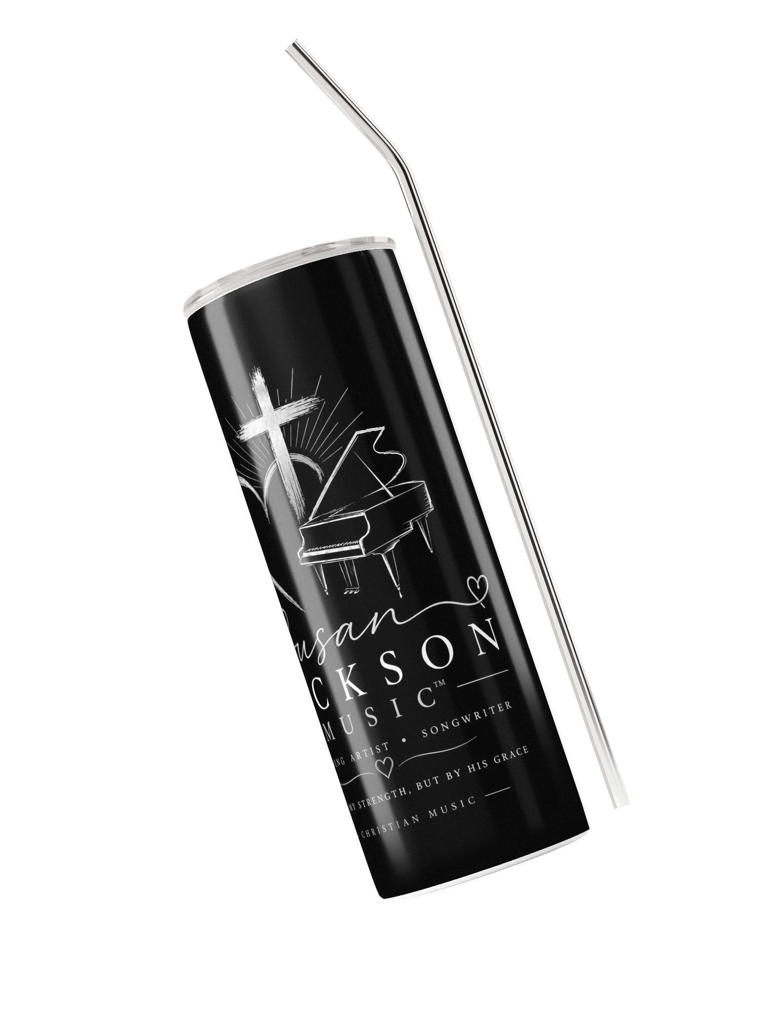 Susan Jackson Music Tumbler — Piano & Cross product image (5)