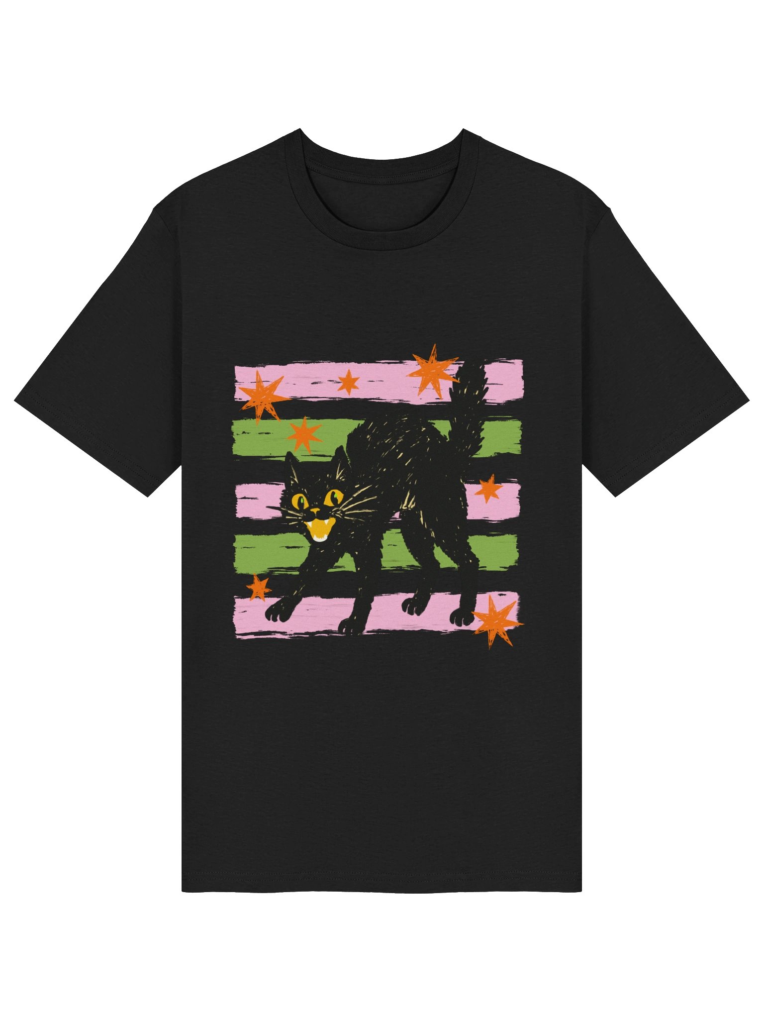 Spooky Halloween Cat Graphic Tee product image (1)