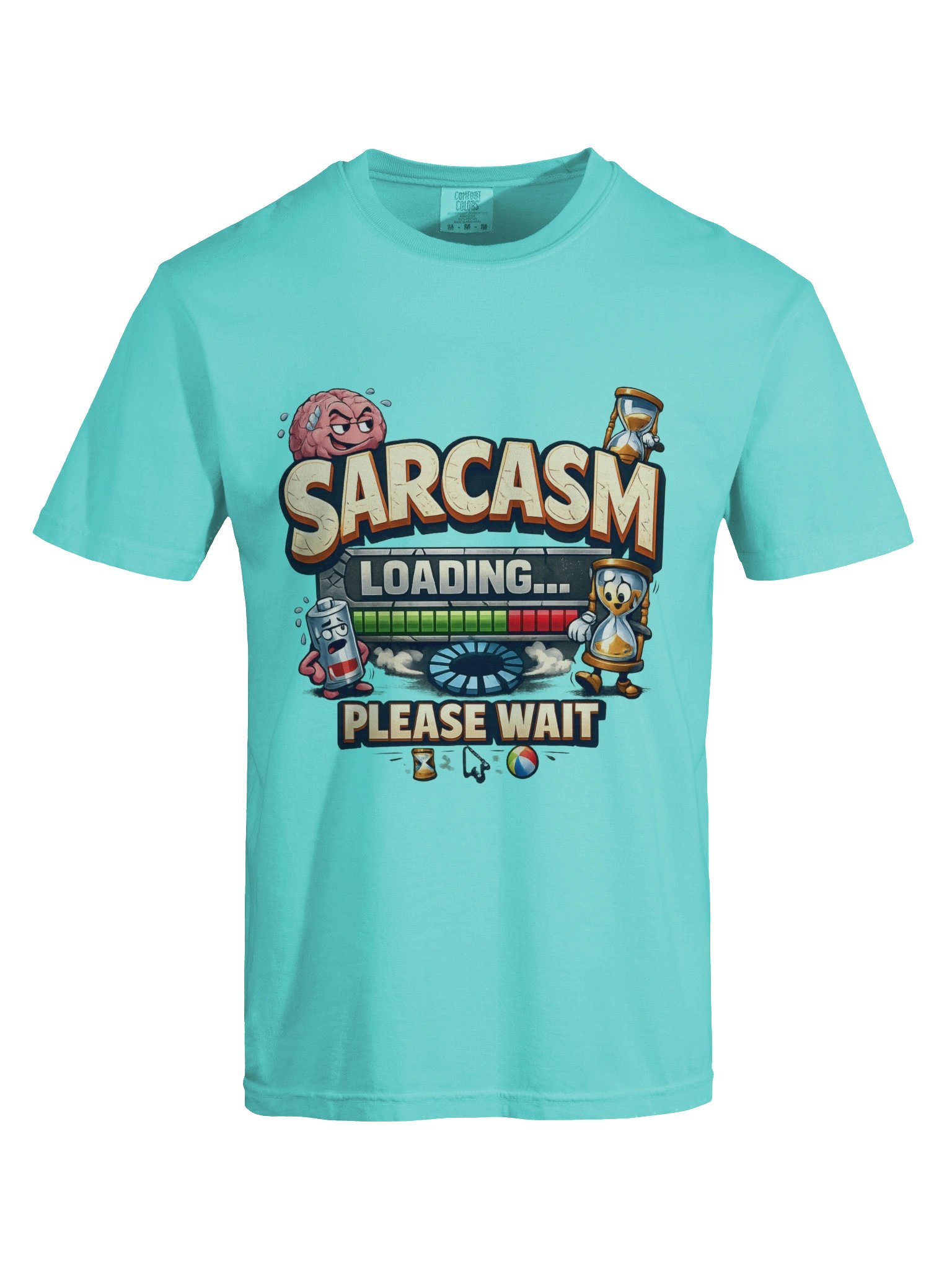 Funny Sarcastic T-Shirt, Sarcasm Loading Please Wait Graphic Tee product image (65)